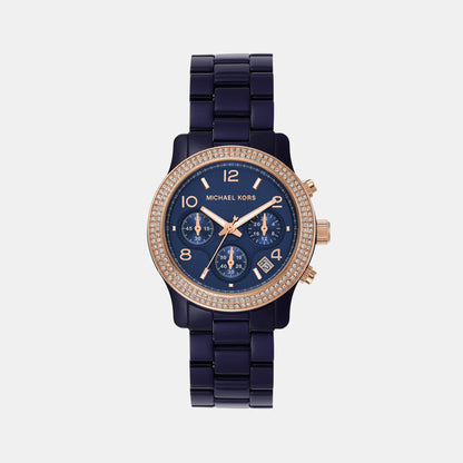 Michael Kors Round Blue Chronograph watch