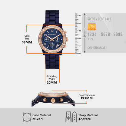 Michael Kors 38 mm Blue Quartz watch