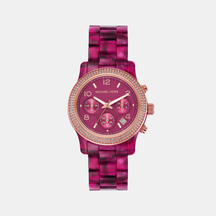 Michael Kors Round Pink Chronograph watch