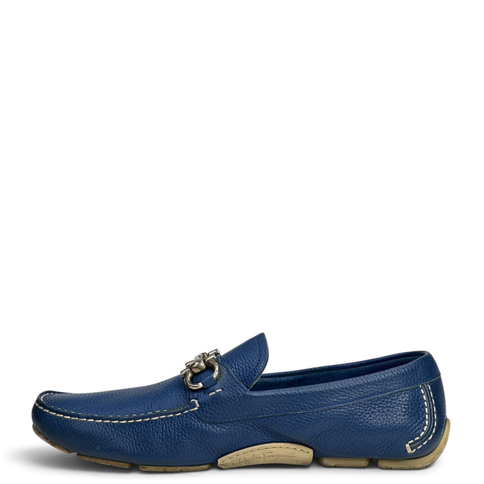 Salvatore Ferragamo Blue Calf Skin Loafers US 11.5