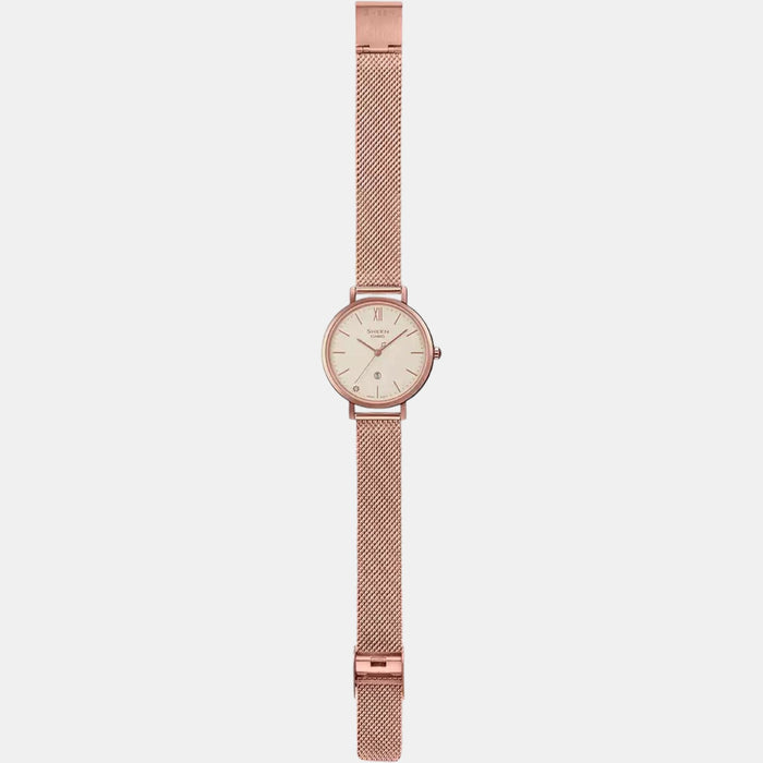Casio Women Round Rose Gold watch