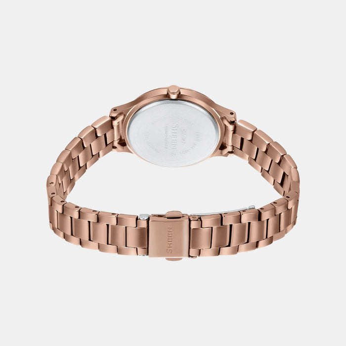 Sheen Women Quartz Pink Dial Analog Stainless Steel Watch SH206