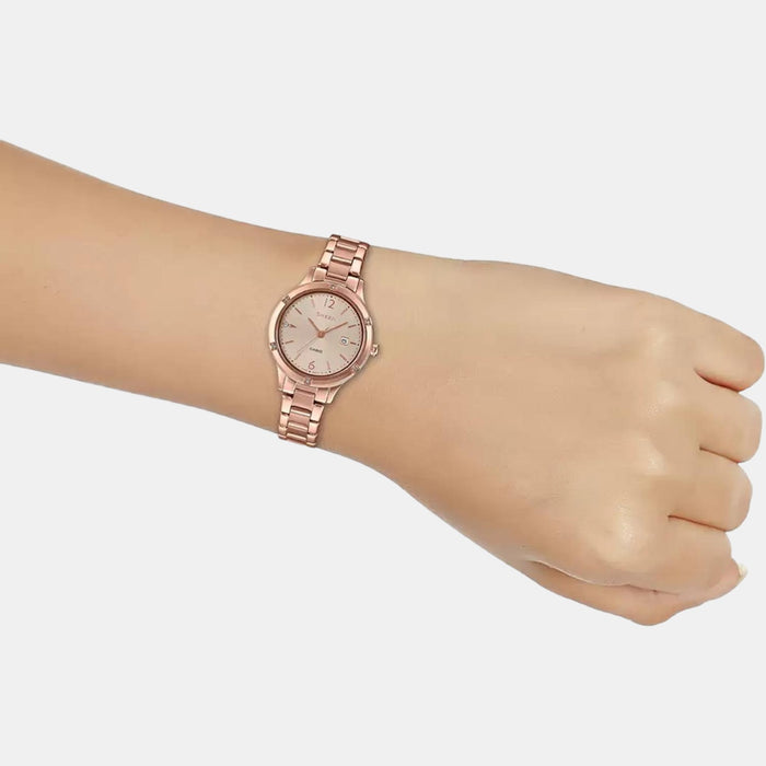 Sheen Women Quartz Pink Dial Analog Stainless Steel Watch SH206