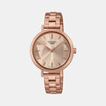 Casio Round Pink Gold Analog watch