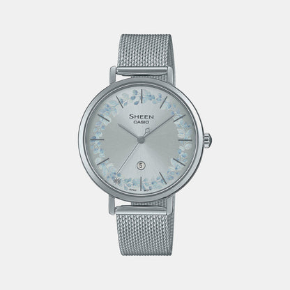 Casio Round Silver Analog watch