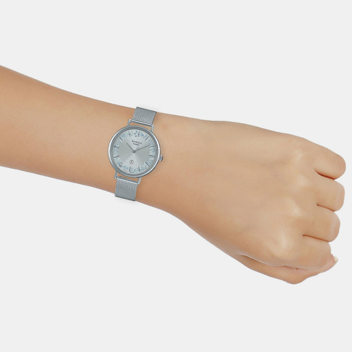 Casio Mesh Silver watch