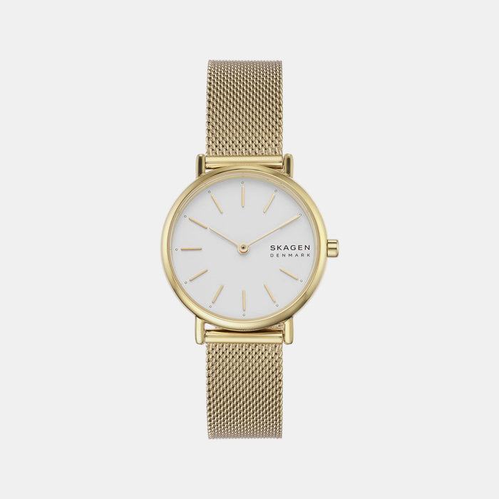 Signatur Lille Women Quartz White Dial Analog Mesh Watch SKW2693