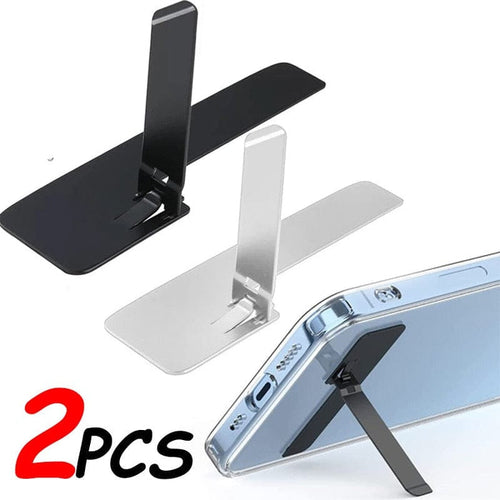 Sleek folding metal mobile phone holder stand