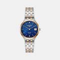 Slim-Line Women Quartz Blue Dial Analog Stainless Steel Watch 864857 49 40 50
