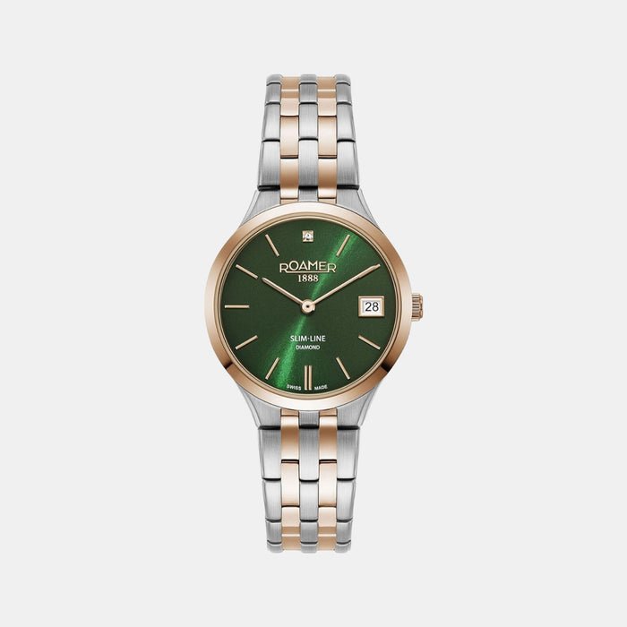 Female Green Analog Stainless Steel Watch 864857 49 75 50