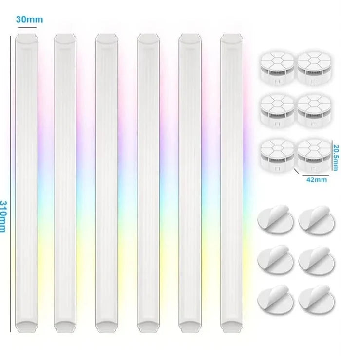 SearchFindOrder 6PCS White Lamp / AU / CHINA LED Smart Wall Lamp