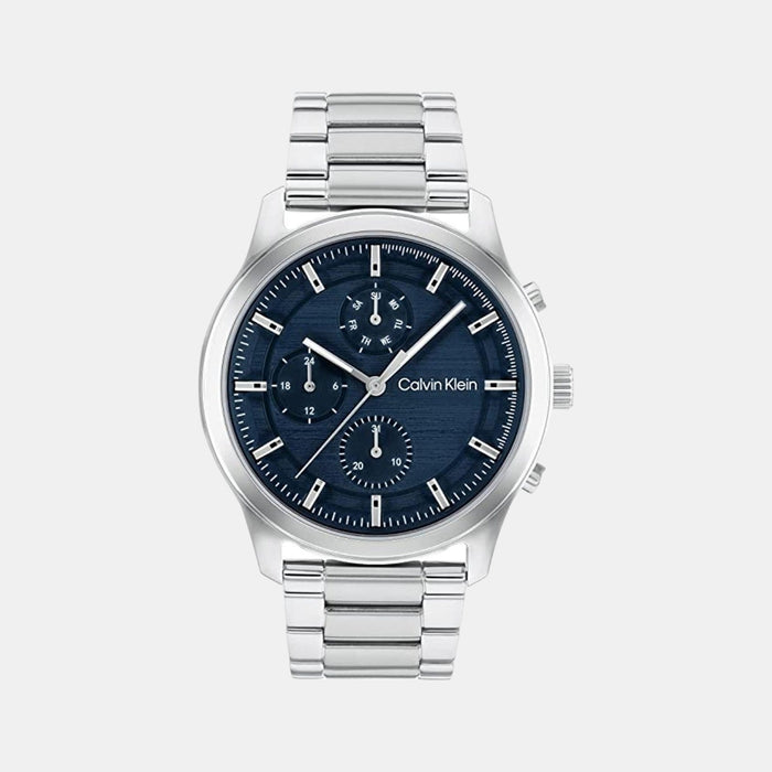 Sport Men Quartz Blue Dial Multi-Function Stainless Steel Watch 25200208