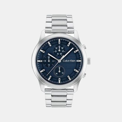 Sport Men Quartz Blue Dial Multi-Function Stainless Steel Watch 25200208