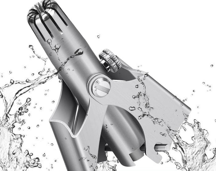 Stainless steel manual nose hair trimmer