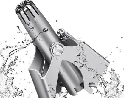 Stainless steel manual nose hair trimmer