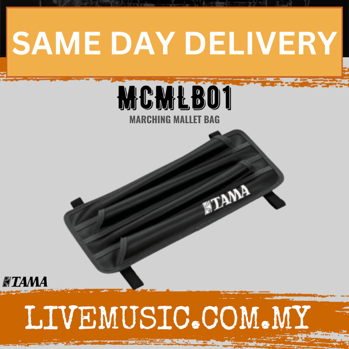 Black marching mallet bag with TAMA logo and padded carry straps