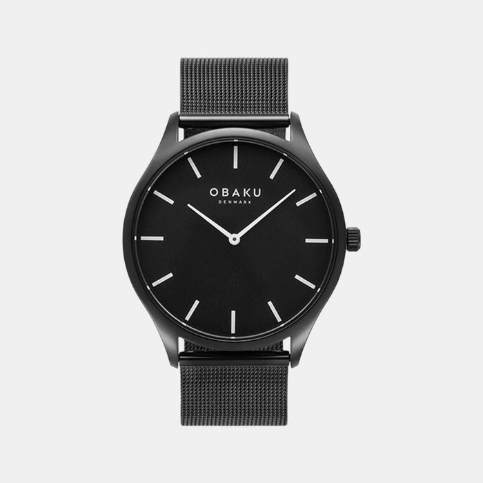 Obaku Round Black Analog watch