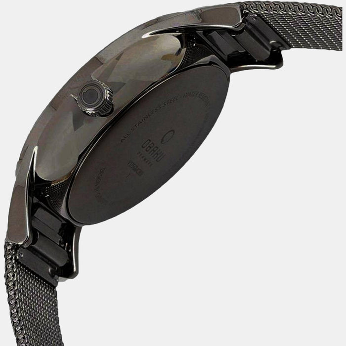 Tang Smokey Men Quartz Black Dial Analog Stainless Steel Watch V260GXUUMU