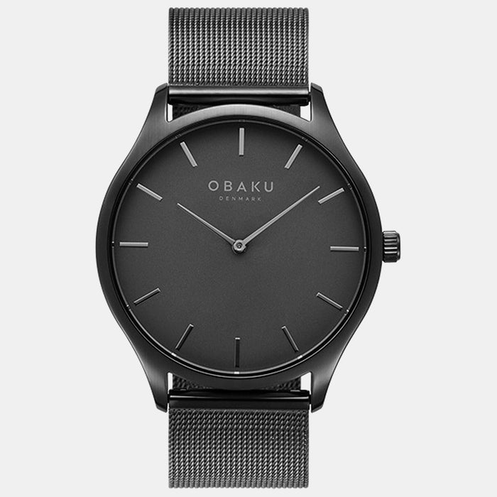 Tang Smokey Men Quartz Black Dial Analog Stainless Steel Watch V260GXUUMU