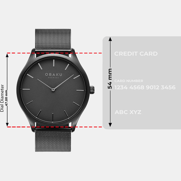 Tang Smokey Men Quartz Black Dial Analog Stainless Steel Watch V260GXUUMU