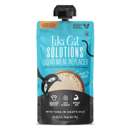 Tiki Cat™ Solutions™ Liquid Meal Replacer With Tuna in Goat’s Milk Wet Cat Food