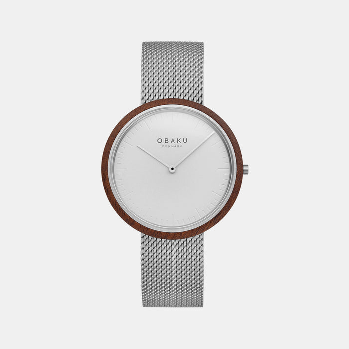 Obaku Round Silver Analog watch
