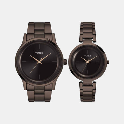 Trendline Couple Quartz Brown Dial Analog Stainless Steel Watch TW00PR295