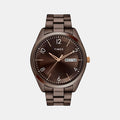 Trendline Men Quartz Brown Dial Analog Stainless Steel Watch TWTG10406
