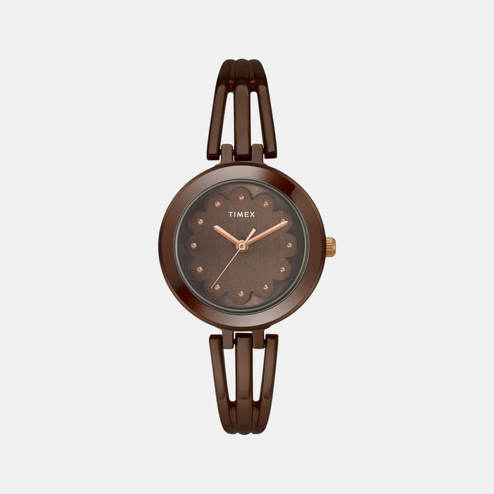 Trendline Women Quartz Brown Dial Analog Brass Watch TWTL10313