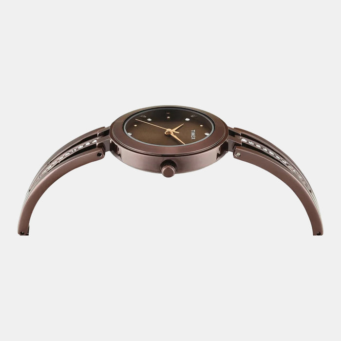 Trendline Women Quartz Brown Dial Analog Brass Watch TWTL10313