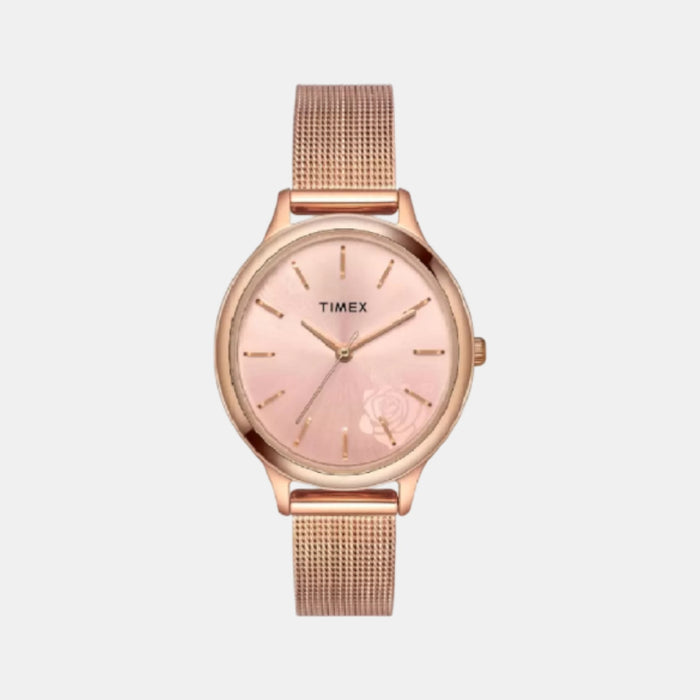 Trendline Women Quartz Pink Dial Analog Mesh Watch TWTL12102