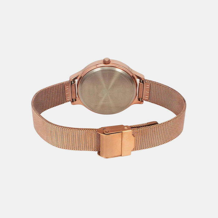Trendline Women Quartz Pink Dial Analog Mesh Watch TWTL12102