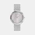 Twisted Bezel Women Quartz Mother Of Pearl Dial Analog Stainless Steel Watch 25200320