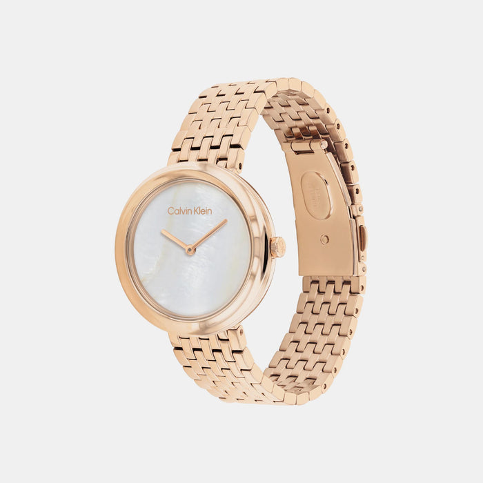 Calvin Klein Women Round Mother Of Pearl watch