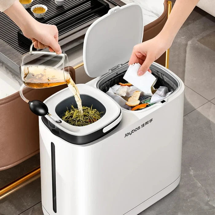 Wet dry separation trash can