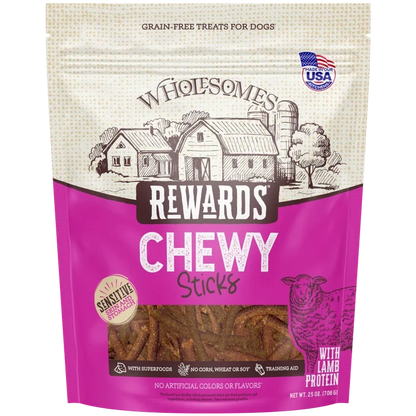 Wholesomes Rewards Chewy Lamb Sticks For Dogs