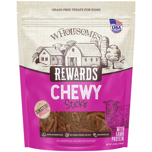 Wholesomes Rewards Chewy Lamb Sticks For Dogs