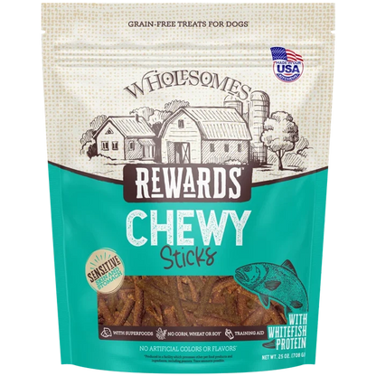 Wholesomes™ Rewards Chewy Whitefish Sticks Dog Treats