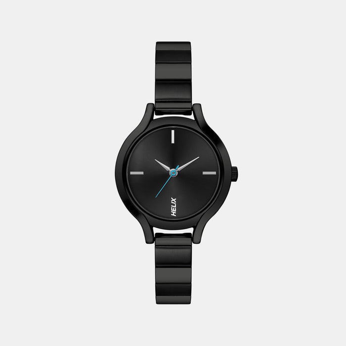Helix Round Black Analog watch