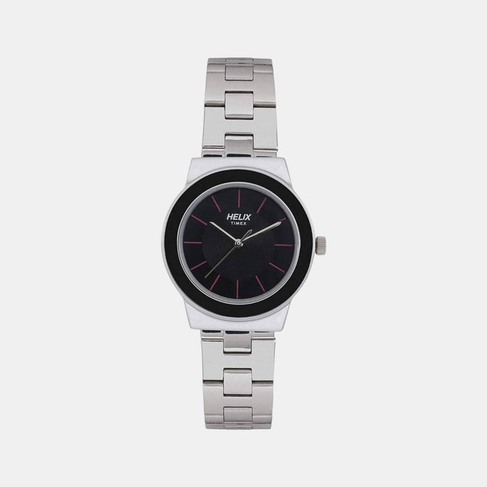 Helix Round Black Analog watch
