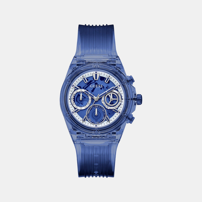 Women Quartz Blue Dial Analog Polyester Watch GW0438L3