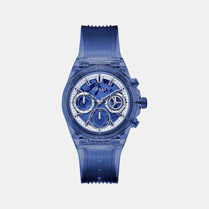 Women Quartz Blue Dial Analog Polyester Watch GW0438L3