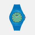 Women Quartz Blue Dial Analog Resin Watch TWESK0602T