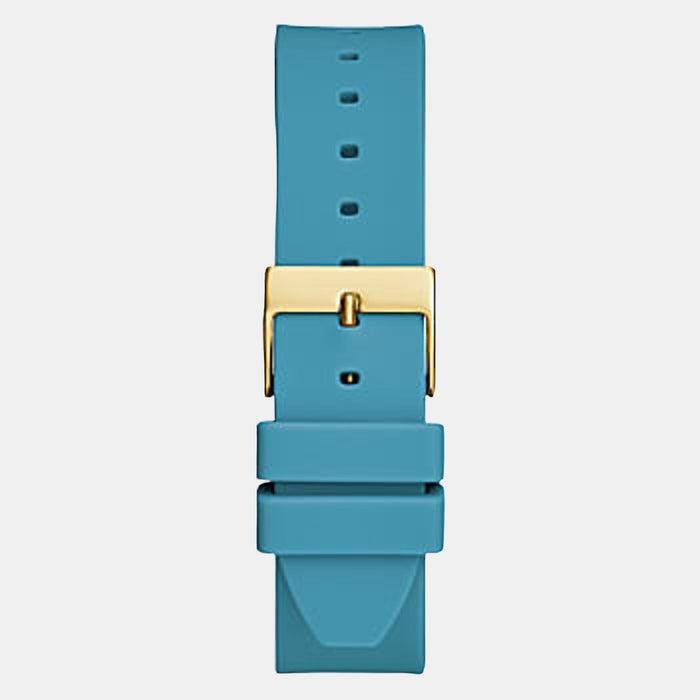 Women Quartz Blue Dial Analog Silicone Watch GW0555L3