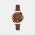 Women Quartz Brown Dial Analog Leather Watch TW041HL20