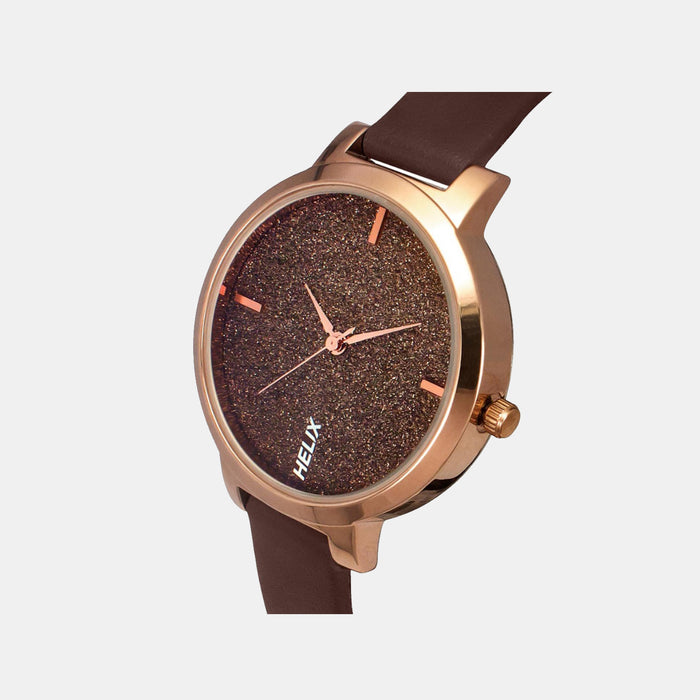 Women Quartz Brown Dial Analog Leather Watch TW041HL20