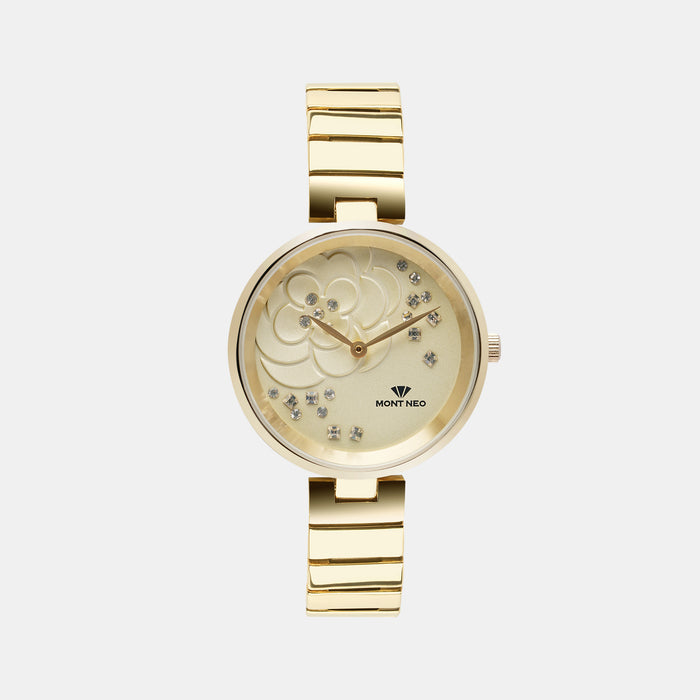 Mont Neo Round Gold Analog watch