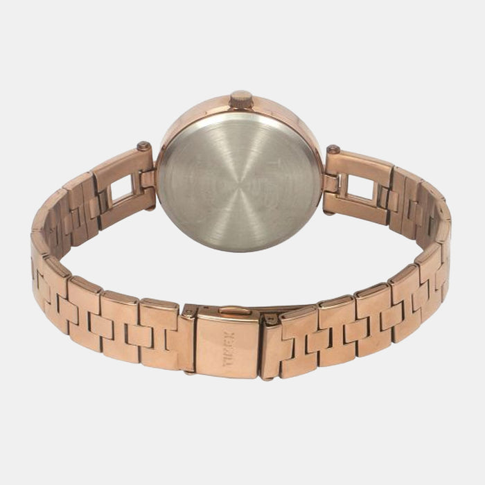 Women Quartz Pink Dial Analog Stainless Steel Watch TWEL16601