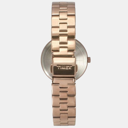 Women Quartz Pink Dial Analog Stainless Steel Watch TWEL16601