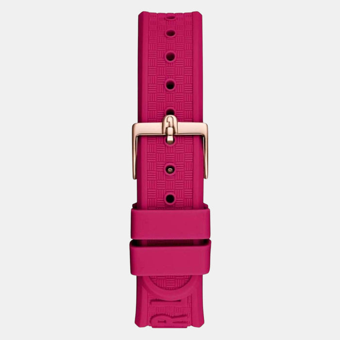 Women Quartz Pink Dial Chronograph Silicone Watch WW00036008L3
